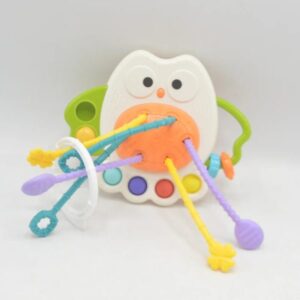 Owl Squeeze & Pump Sensory Toy for Kids | Soft, Colorful Stress Relief Toy