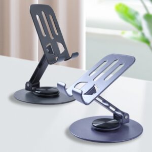 360° Metal Phone & Tablet Stand – Foldable, Multi-Angle, Universal Holder