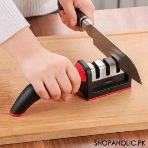 3-in-1 Knife Sharpener Set with Ceramic Peeler | Non-Slip Handle