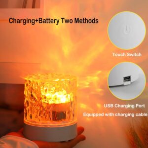 Water Ripple Night Lamp – 16 Color LED Light with Rotation Effect