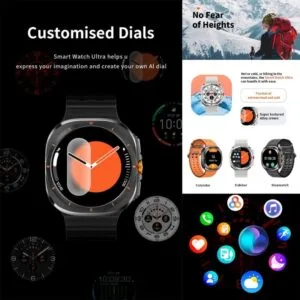 TF7 Ultra Smart Watch – AMOLED Display, Metal Body, Fitness & Health Tracker